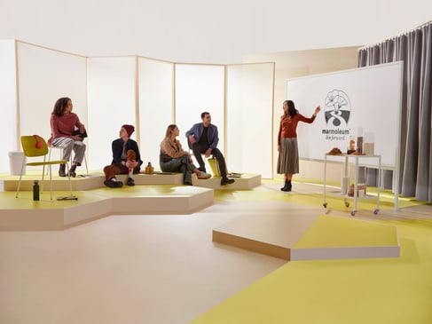 Hale Chairs in the Latest Forbo Campaign | Marmoleum Live Forward